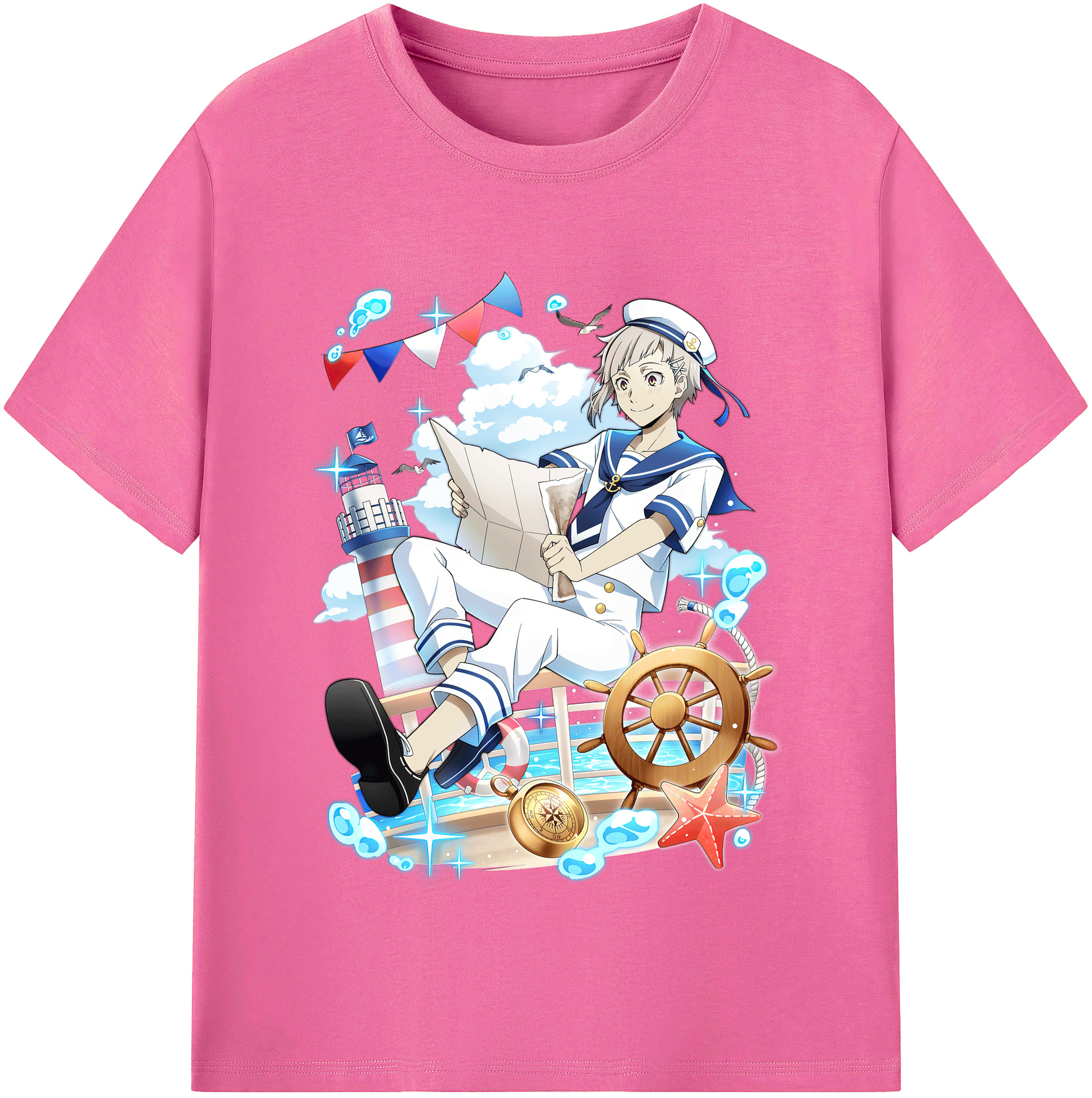 （画像用） 文豪ストレイドッグス Bungo Stray Dogs レディースカジュアルプリントTシャツ（綿100％）